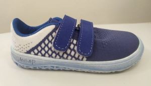 Jonap barefoot tenisky Knitt 3D - modrobílé | 24, 25, 26, 28, 29, 30