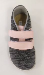 Jonap barefoot tenisky Knitt 3D - šedý melír shora