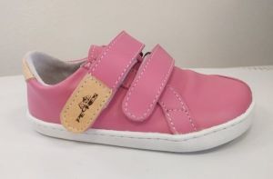 Barefoot Barefoot kožené boty Pegres BF54 - růžové bosá