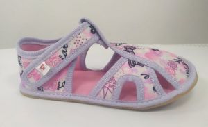 Ef barefoot papučky 386 princess violet - otevřené | 30, 35