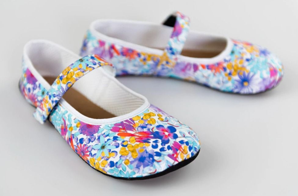 Barefoot Ahinsa shoes Ananda balerínky květované bosá