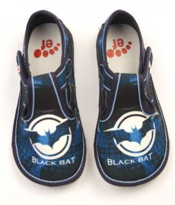 Ef barefoot papučky 395 Bat black shora