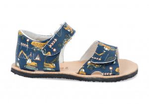 Barefoot sandálky Koel4kids - Amelia tractor blue | 23, 24, 25, 27, 28