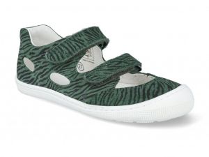 Barefoot sandálky Koel - Dalila green potisk