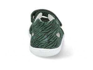 Barefoot sandálky Koel4kids - Dalila green potisk zezadu