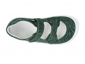 Barefoot sandálky Koel4kids - Dalila green potisk shora