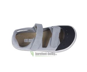 Barefoot Jonap barefoot sandálky Fela šedé - kluk bosá