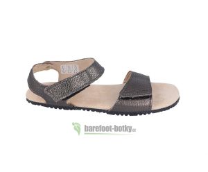 Protetika barefoot sandály Belita bronzové lesklé