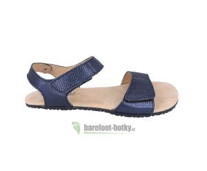 Protetika barefoot sandály Belita modré metalické