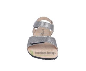 Protetika barefoot sandály Belita stříbrné zepředu