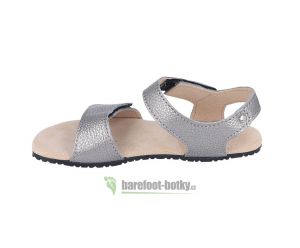 Protetika barefoot sandály Belita stříbrné bok