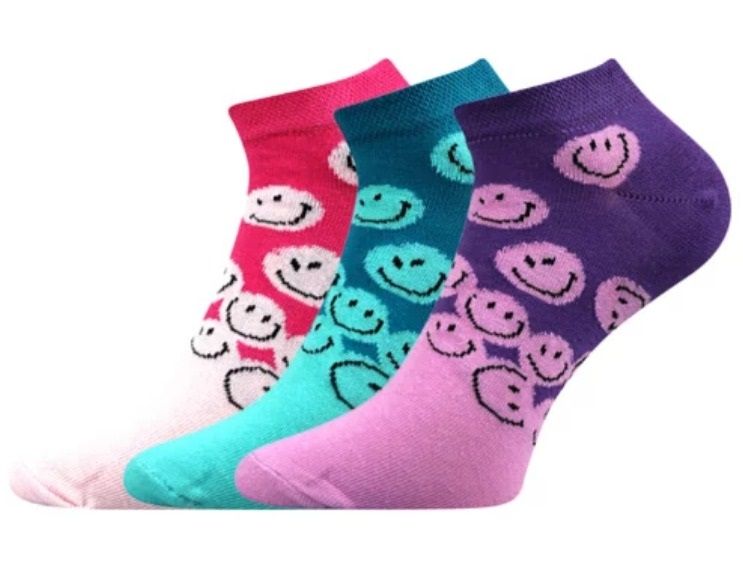 Barefoot Dětské ponožky Boma - Piki 42 smajlík - holka bosá
