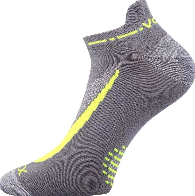 Barefoot Ponožky Voxx pro dospělé - Rex 10 - šedá/žlutá bosá
