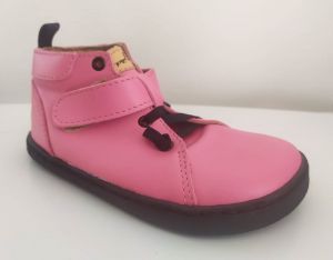 Barefoot Barefoot kožené boty Pegres BF52 - růžové bosá