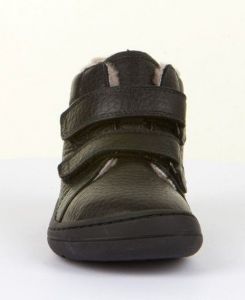 Barefoot Froddo barefoot zimní kotníkové boty black - kožíšek bosá