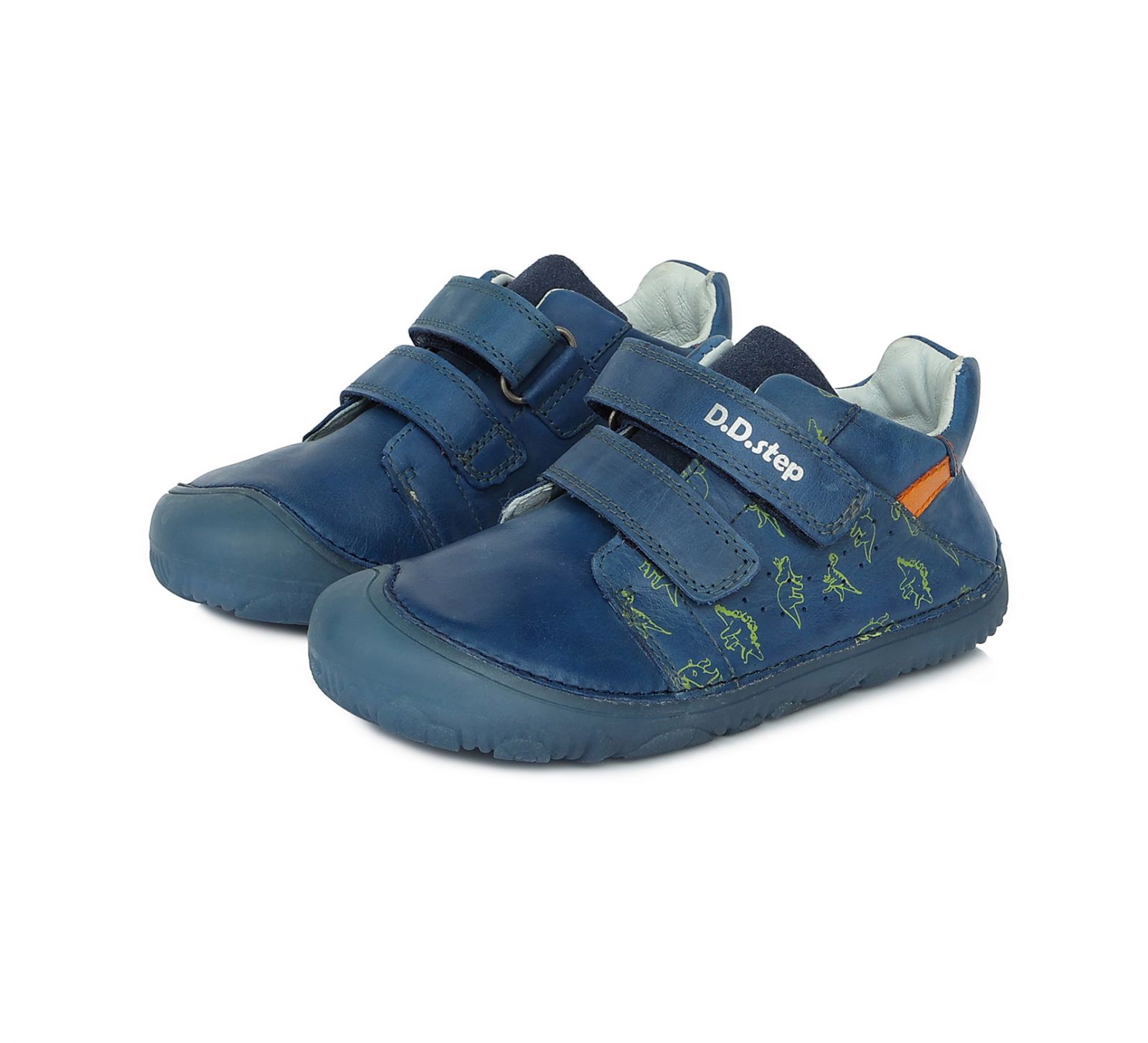 Barefoot DDstep 073 celoroční boty tmavě modré - dinosauři bosá