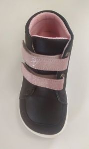 Barefoot Baby bare shoes Febo Fall black/pink třpytivé bosá