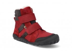 Barefoot Barefoot zimní boty Koel4kids - Milo - red bosá