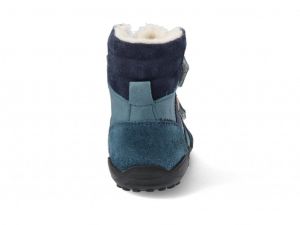 Barefoot zimní boty Koel4kids - Milo - turquoise zezadu