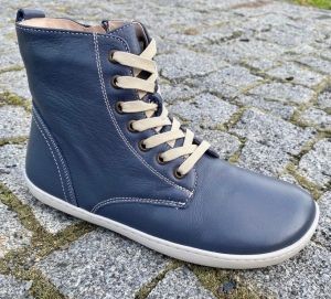 Barefoot Dámské zimní vyšší boty Protetika Judit navy bosá