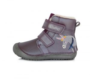 Barefoot DDstep 063 zimní boty - fialové - oslík bosá