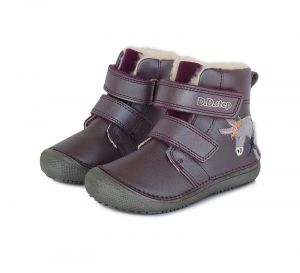 DDstep 063 zimní boty - fialové - oslík