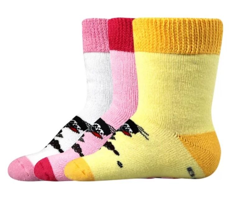 Barefoot Dětské ponožky Boma - Krteček froté - holka bosá