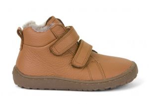 Froddo barefoot zimní kotníkové boty cognac - kožíšek | 37, 39