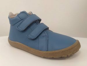 Barefoot Froddo barefoot zimní kotníkové boty jeans - kožíšek bosá