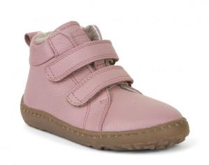 Barefoot Froddo barefoot zimní kotníkové boty pink - kožíšek bosá