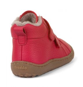 Froddo barefoot zimní kotníkové boty red - kožíšek zezadu