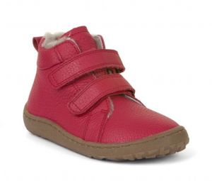 Froddo barefoot zimní kotníkové boty red - kožíšek bok