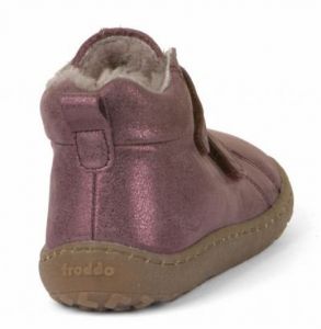 Froddo barefoot zimní kotníkové boty třpytivé - kožíšek zezadu