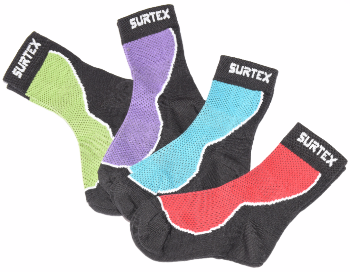 Letní dětské Surtex merino ponožky froté - tenké zelené