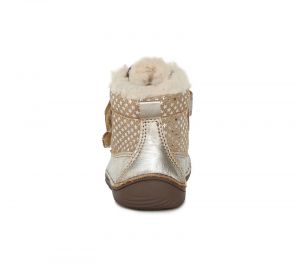 Barefoot DDstep 073 zimní boty - bronzové - hvězdičky bosá