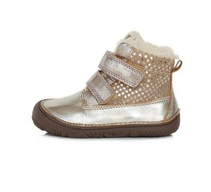 Barefoot DDstep 073 zimní boty - bronzové - hvězdičky bosá