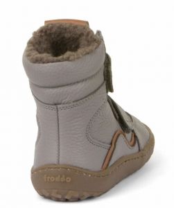 Barefoot Froddo barefoot zimní vysoké boty - grey bosá