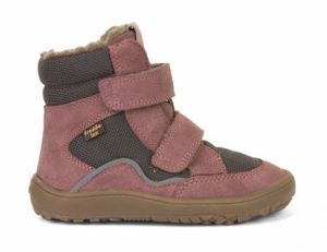 Froddo barefoot zimní vysoké boty s membránou grey/pink