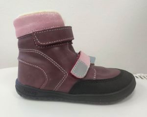 Jonap zimní barefoot boty Falco vínové - vlna | 22, 26, 29, 30