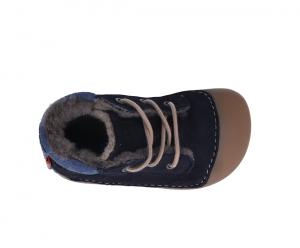 Barefoot zimní boty Koel4kids Ava bio - blue shora