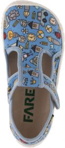 Barefoot Fare bare dětské papuče na suchý zip 5102401 bosá