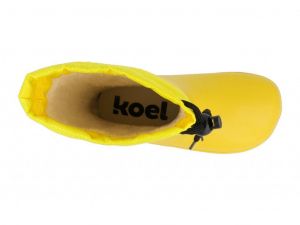 Barefoot Zateplené barefoot holinky Koel - yellow KOEL4kids bosá