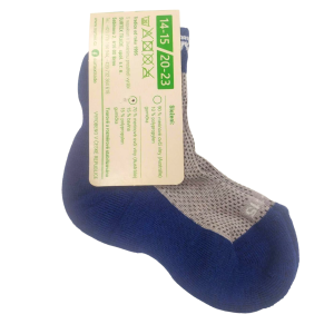 Dětské Surtex merino ponožky froté - tenké šedé | 14-15 cm