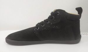 Barefoot Kotníkové boty Zkama shoes Alma - black dot bosá