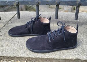 Barefoot Kotníkové boty Zkama shoes Alma - black bosá