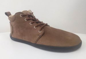 Barefoot Kotníkové boty Zkama shoes Alma - brown bosá