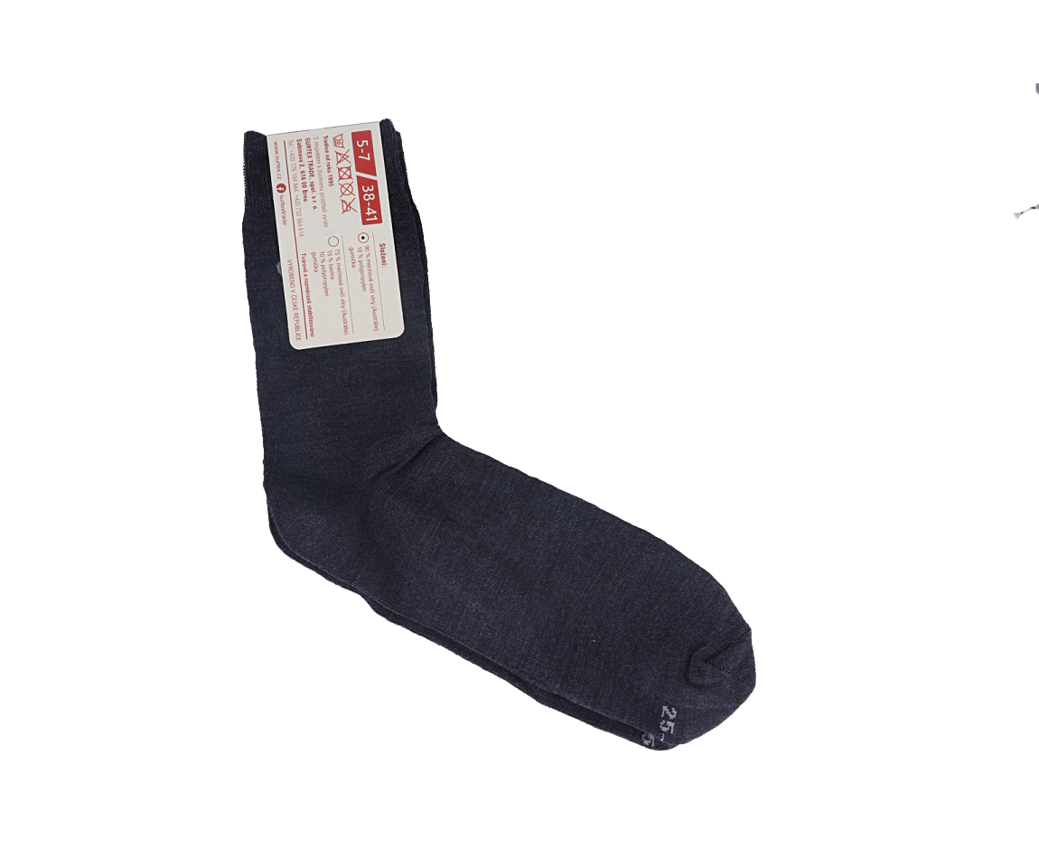 Barefoot Surtex ponožky společenské - tmavě šedý melír bosá