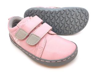 Barefoot kožené celoroční boty EF Paz pink podrážka
