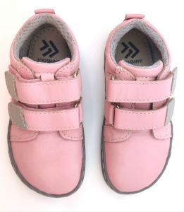 Barefoot kožené celoroční boty EF Paz pink shora