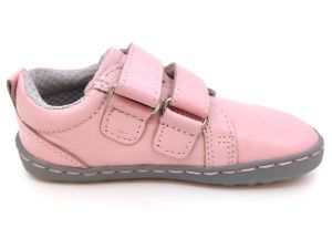 Barefoot kožené celoroční boty EF Paz pink bok